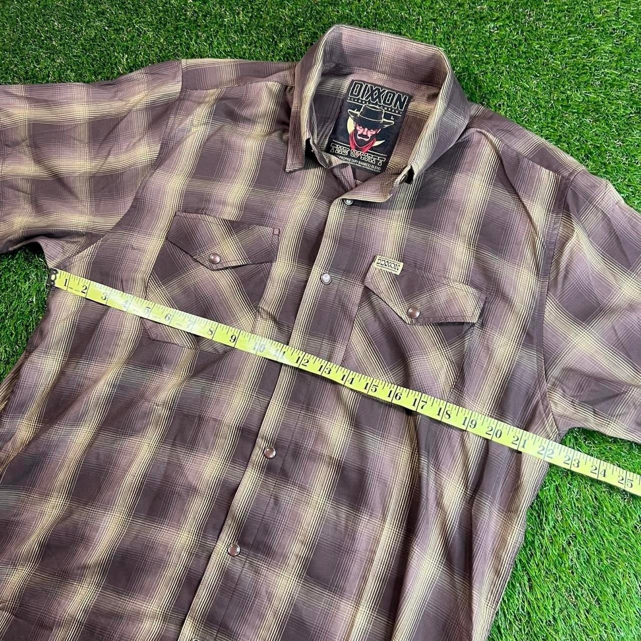 Dixxon Flannel Co The Wyatt Bamboo Blend Plaid Snap Shirt Brown Large L gallery