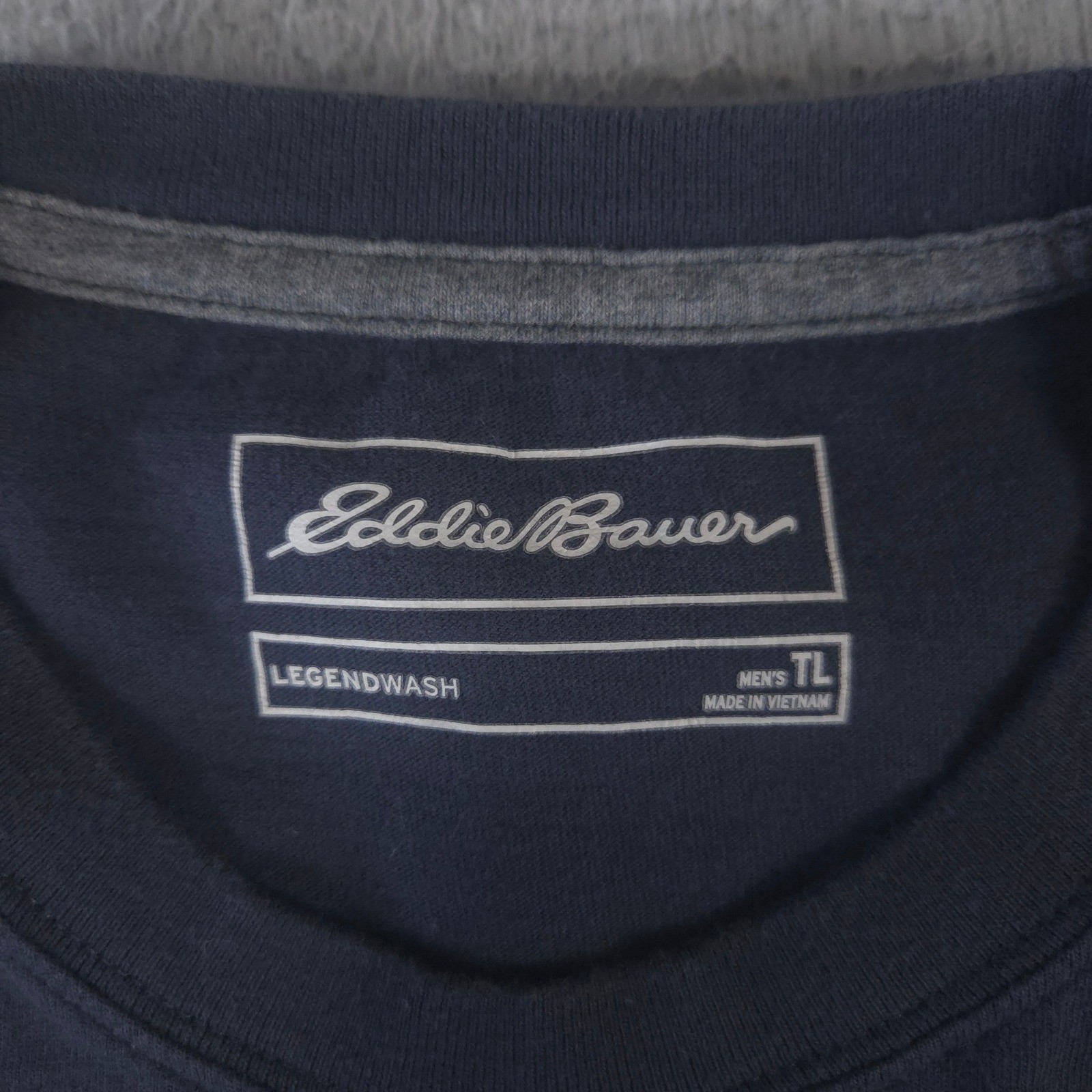 LOT OF 3 Eddie Bauer Shirt Mens L Tall Blue Red LegendWash Thermal Graphic Tee gallery