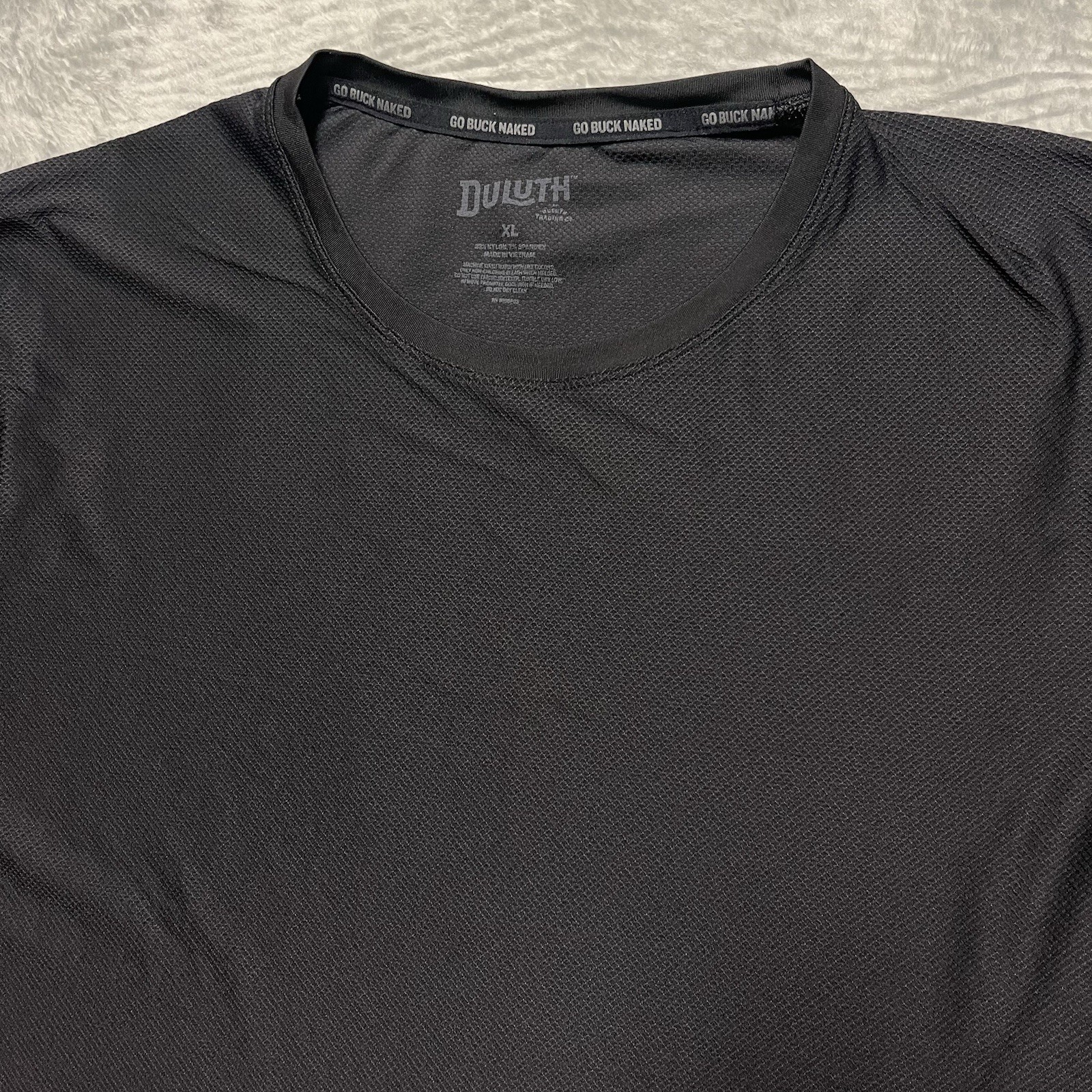 Duluth Undershirt Mens XL Black Go Buck Naked Performance Wicking Crew Neck