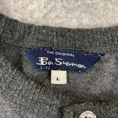 Ben Sherman Henley Shirt Size Large Gray The Original Long Sleeve Cotton