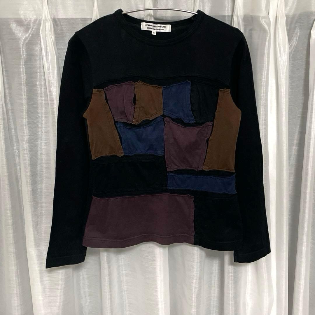 Comme des Garcons AD2005 Patchwork Long Sleeve Top Black Size S gallery