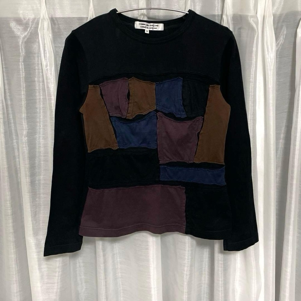 Comme des Garcons AD2005 Patchwork Long Sleeve Top Black Size S