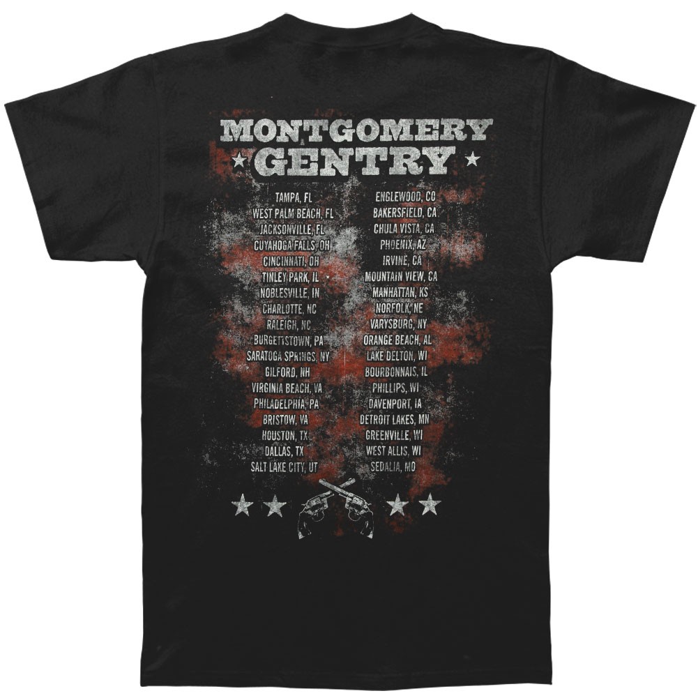 Men's Montgomery Gentry Crossed Guns T-shirt Medium Black gallery