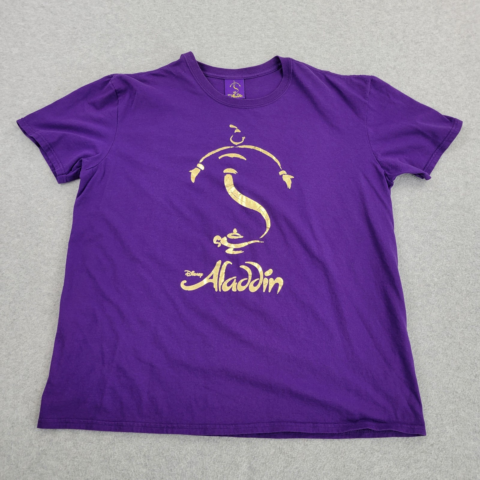 Disney Aladdin Shirt Mens XL Purple Graphic Genie Lamp gallery