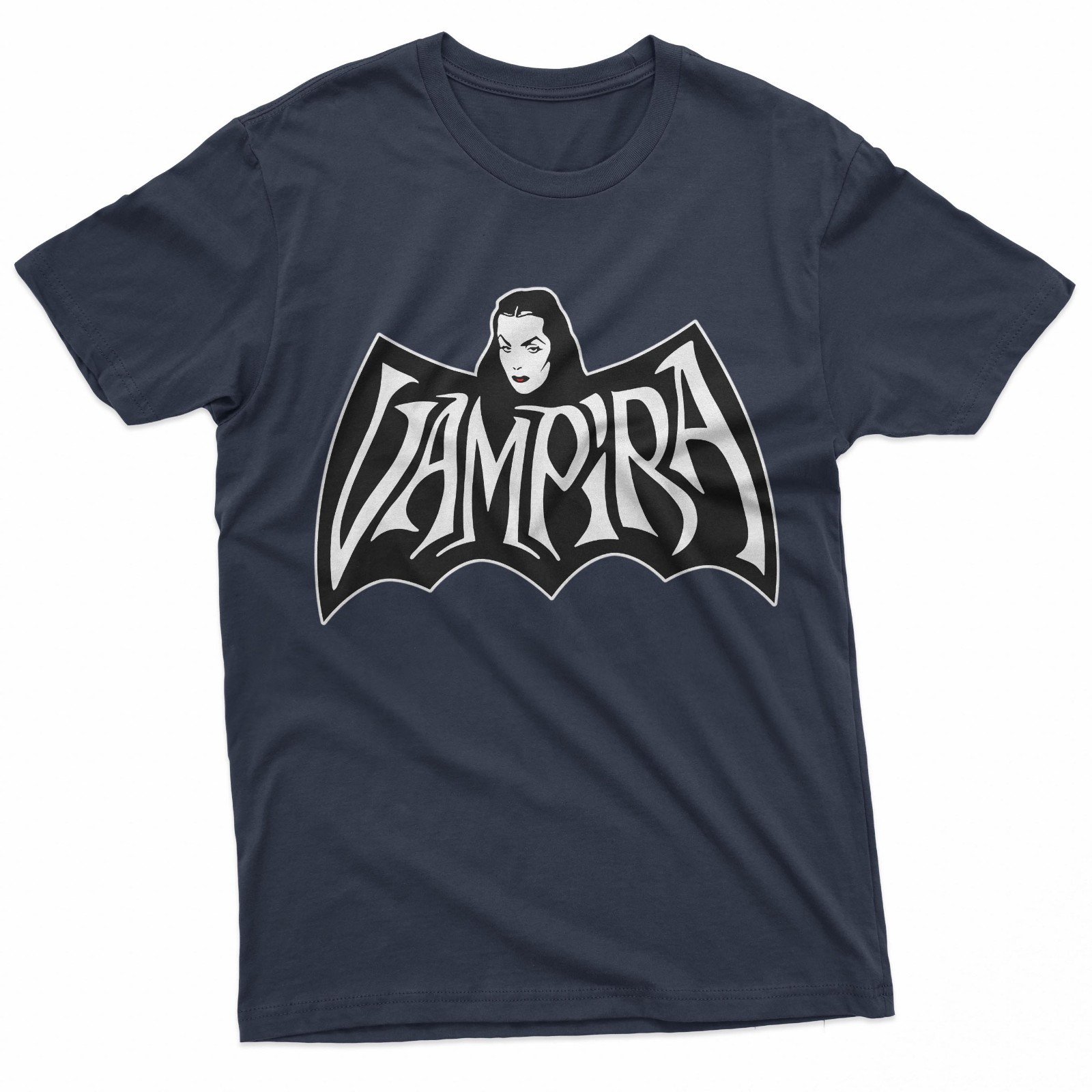 Gothic Bat Wing Crest Lady Retro Horror Art T-Shirt gallery