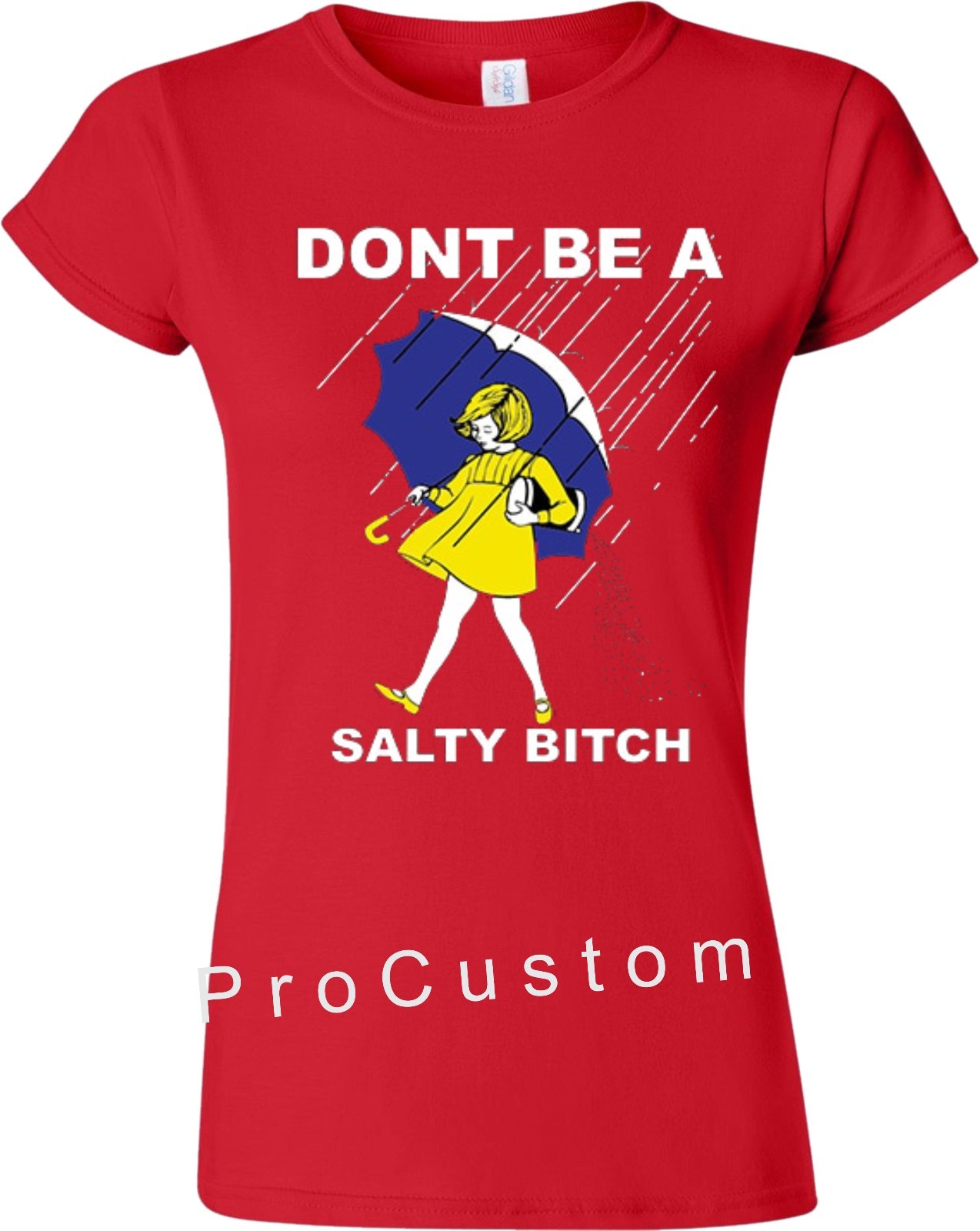 DONT' BE A SALTY BITCH FUNNY Morton Shirt Rain SALT ALL SIZES S-5XL gallery