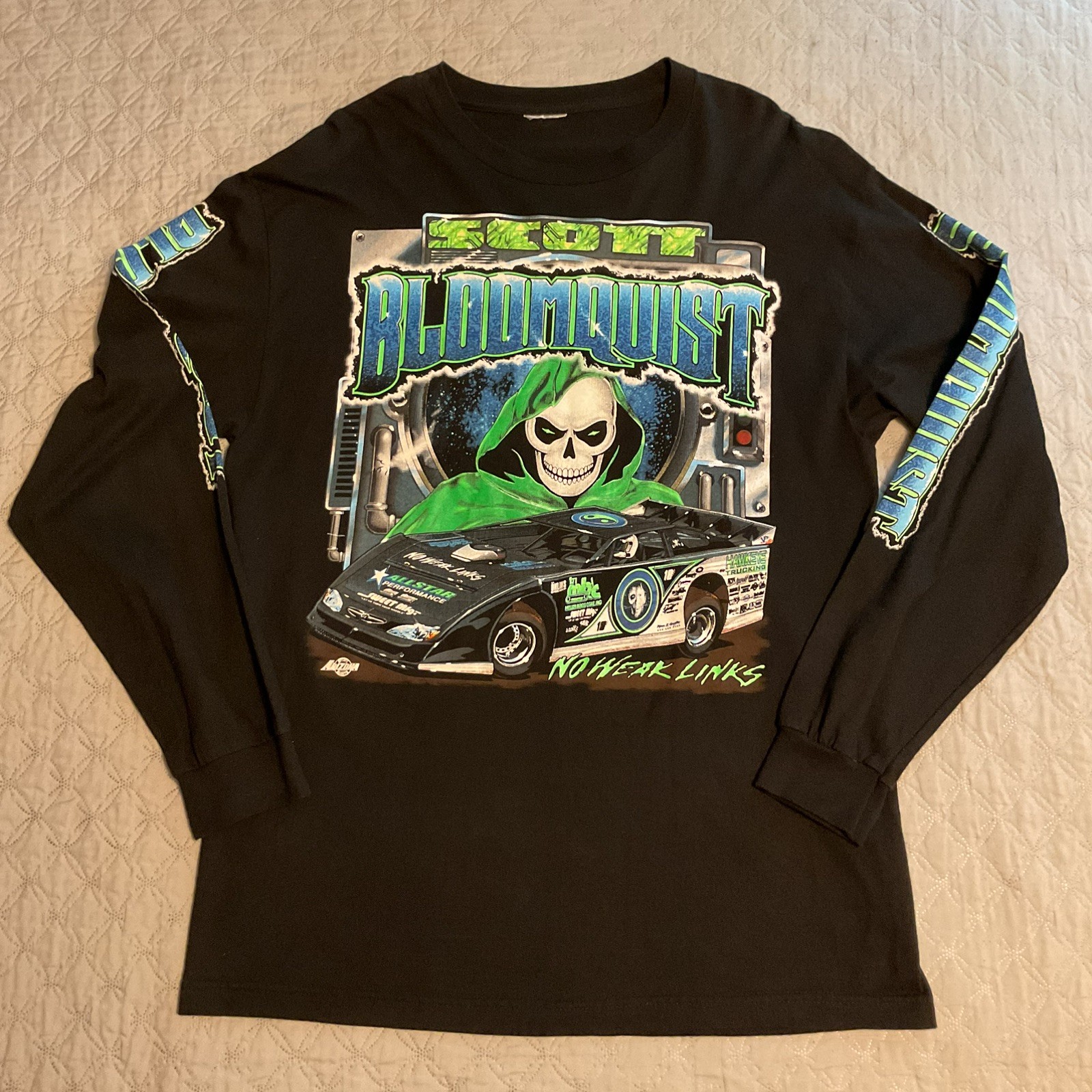 Scott Bloomquist Dirt Track Racing Long Sleeve Shirt No Weak Links L No Tag gallery