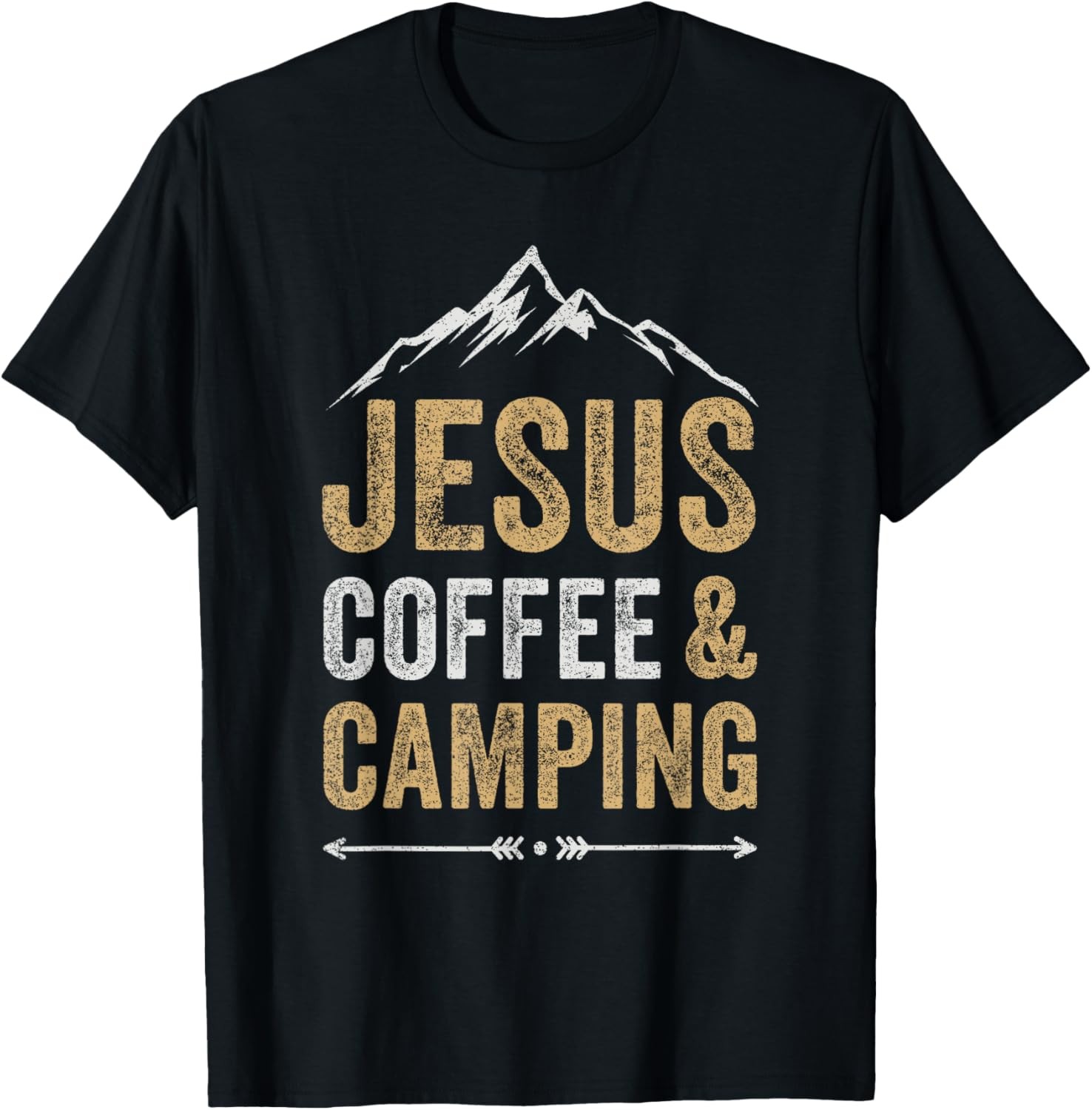 Jesus Coffee & Camping Shirt Fun Christian Camper T-Shirt