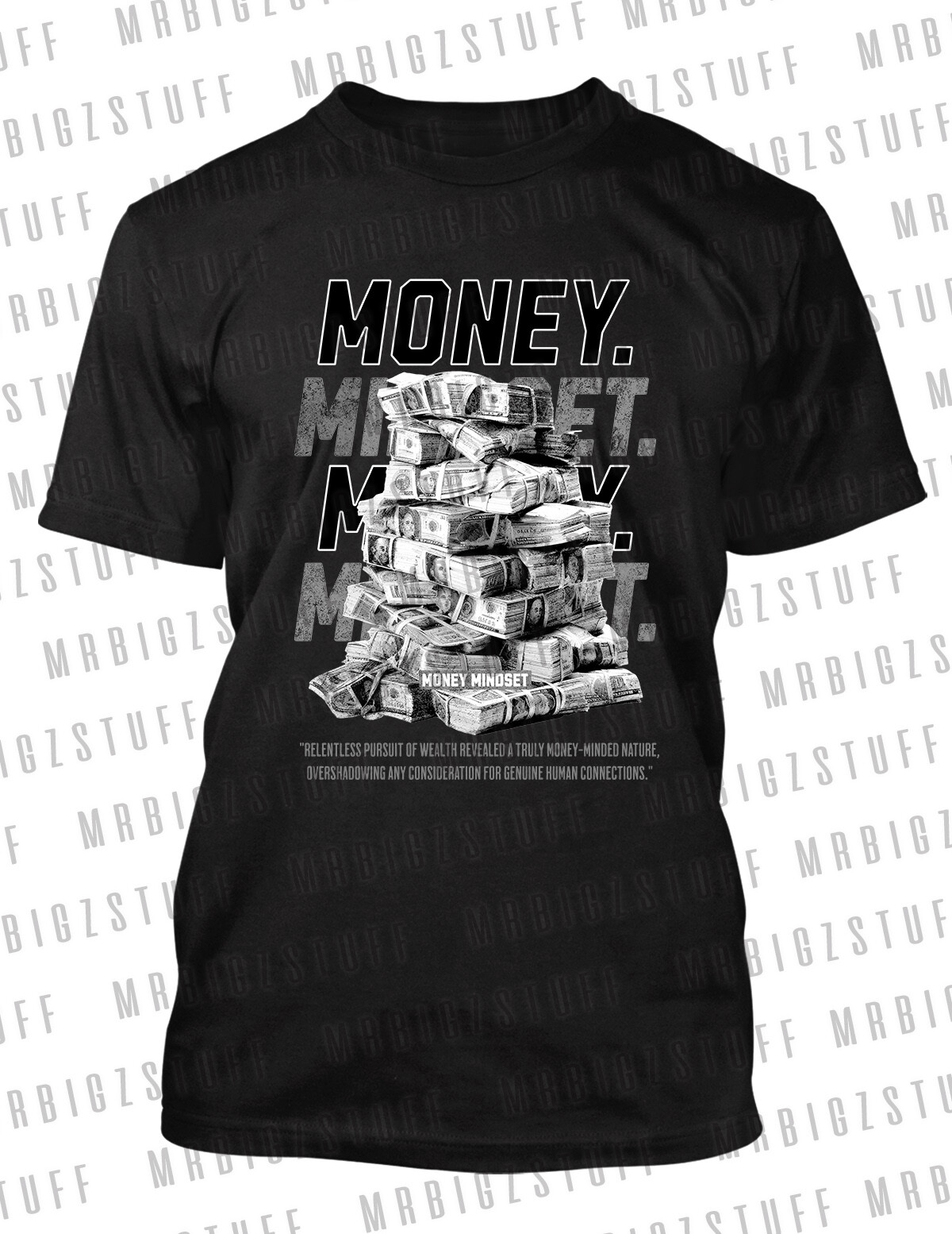 Big & Tall Money Mindset Stackin Tee Shirt To Match J1 High Satin Shadow Sneaker gallery