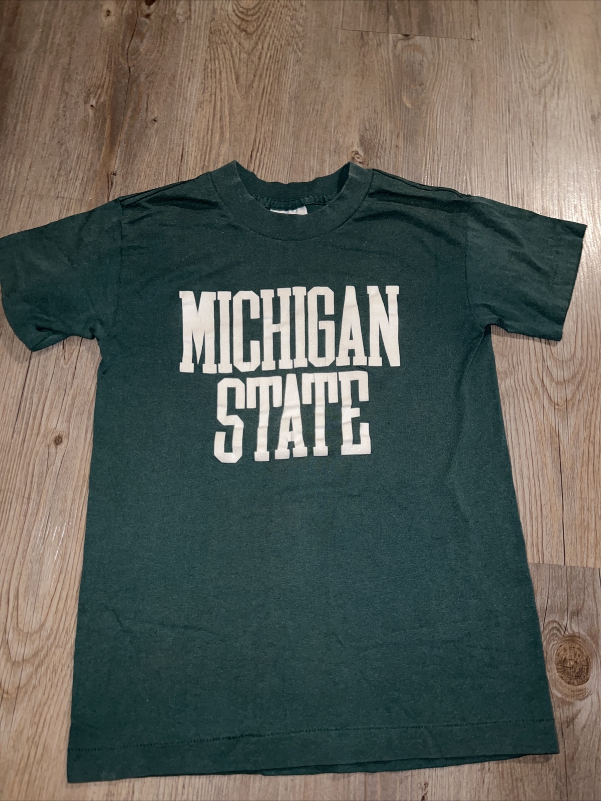 Vintage Michigan State T Shirt USA Made Single Stitch Size Youth Large 14/16 gallery