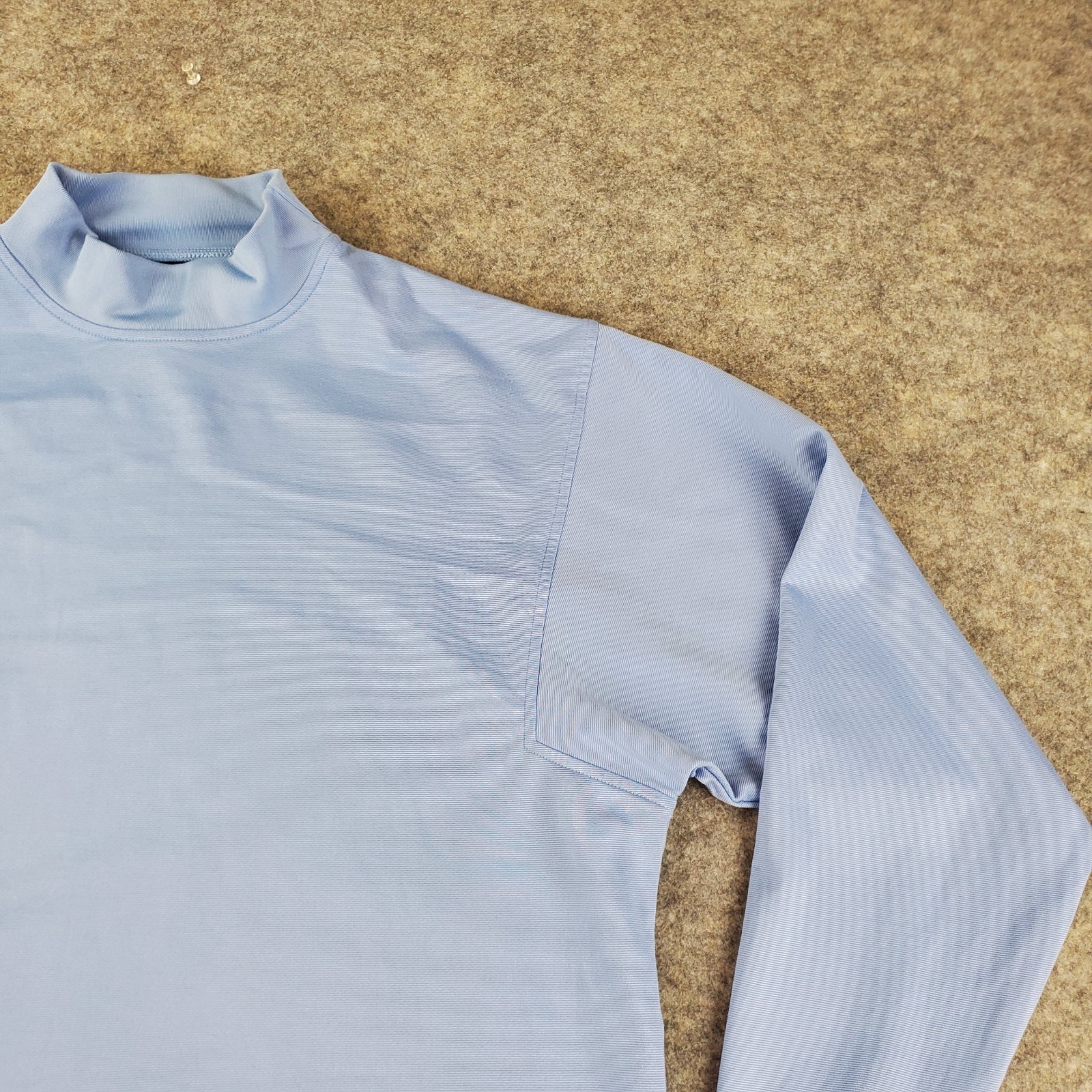 Foot Joy Shirt Mens Medium Blue High Neck Long Sleeve Logo Stretch Pullover gallery