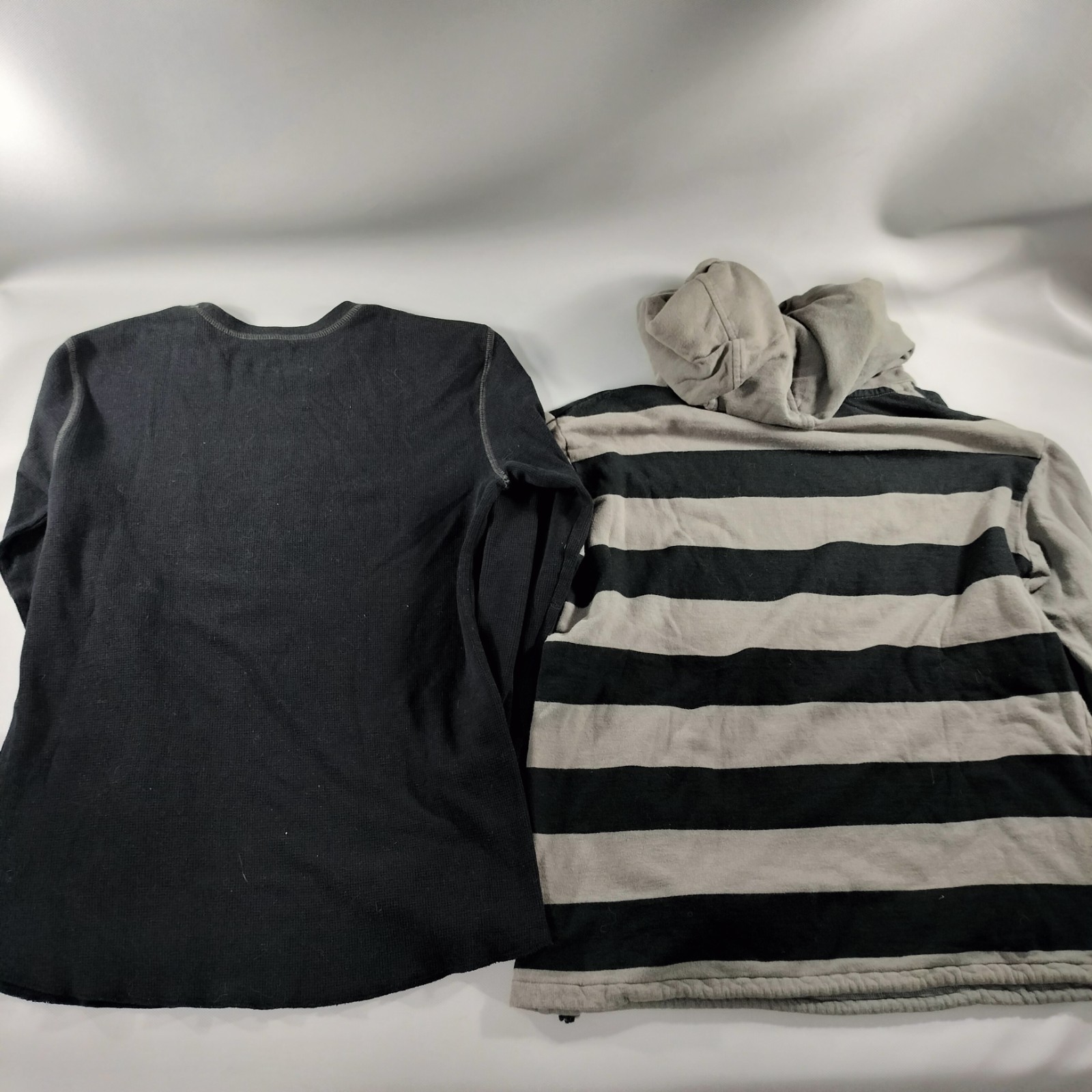 Lot of 8 Crew Neck Hoodie Pull Over Long Sleeve T-shirts Mens Size XS/S/M/L/XL gallery