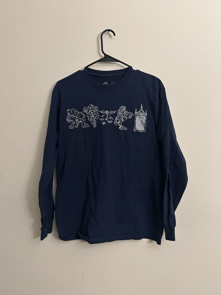 Loot Crate Harry Potter Shirt Medium Blue Sorcerer Stone Challenges Long Sleeve