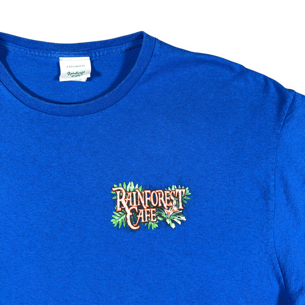 Rainforest Cafe Shirt Adult EXTRA LARGE Blue Orlando Florida USA Y2K gallery