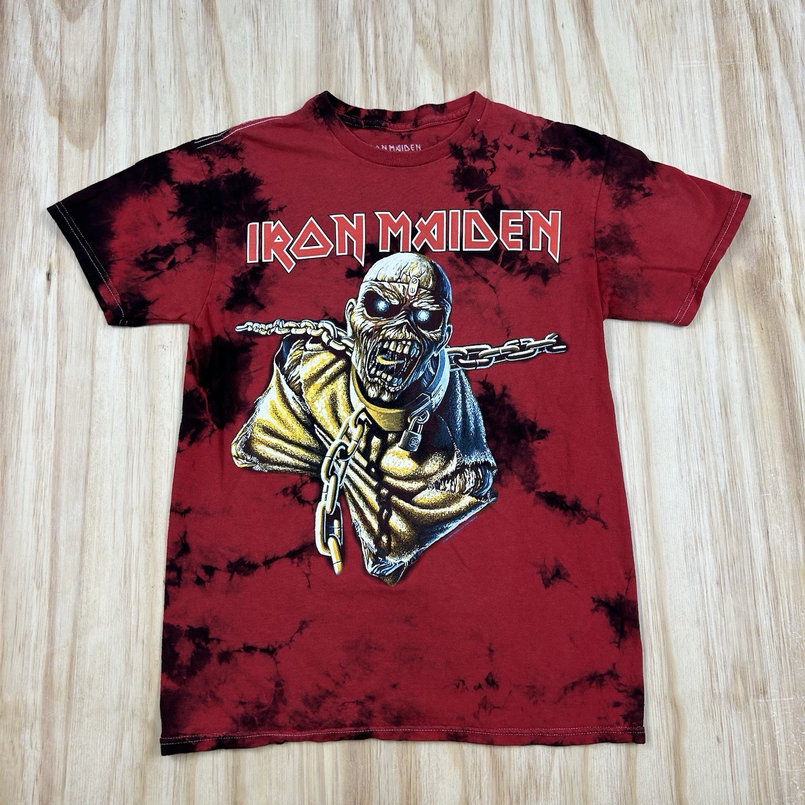 Iron Maiden Piece of Mind Eddie Double Sided Graphic T-Shirt S Metal Band Tee gallery