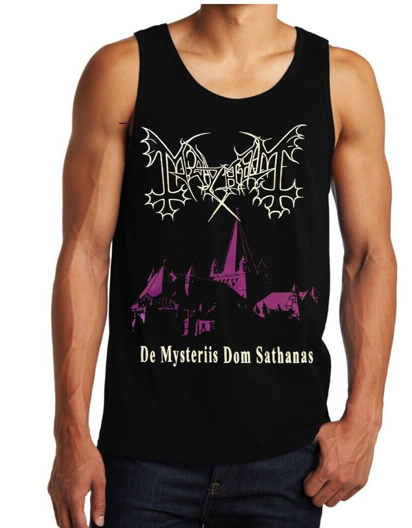 Mayhem de Mysteriis dom sathanas black metal Band Black Tank Top Men’s Sizes
