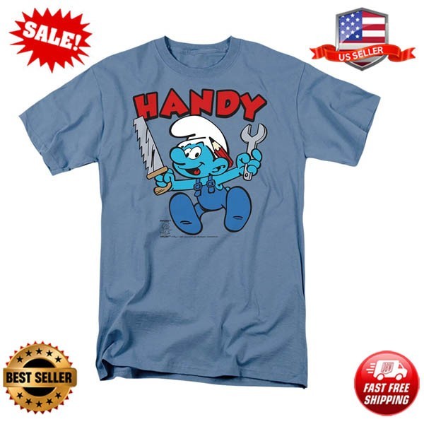 The Smurfs Handy Licensed Adult T-Shirt