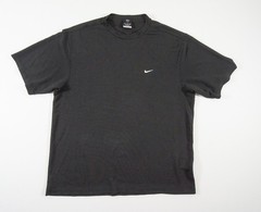 Nike Golf Shirt Mens Medium Black Sphere Dry Workout Training Activewear Swoosh