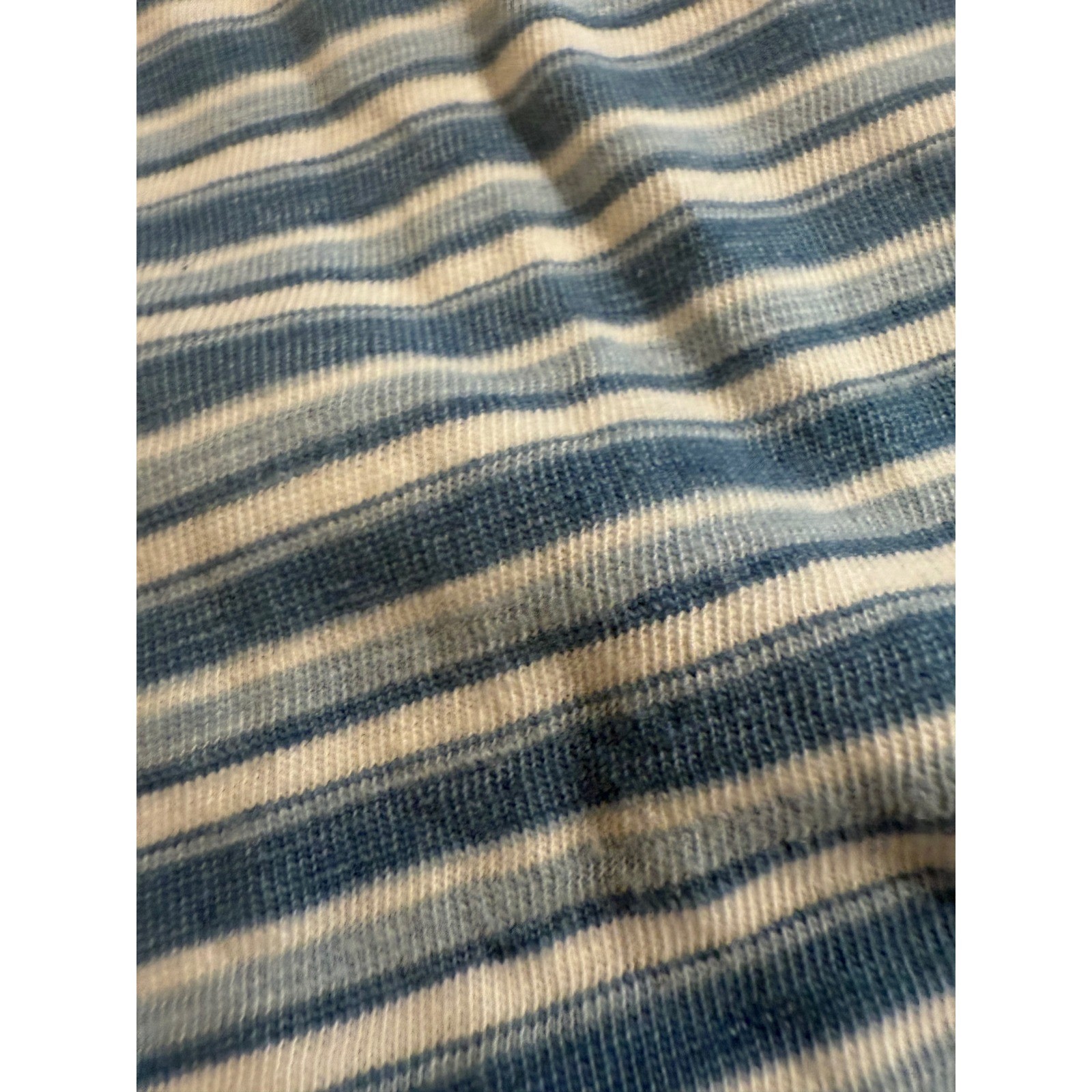 Johnnie-O Hangin Out Mens XL Blue Striped Long Sleeve Henley Shirt Stand Collar gallery