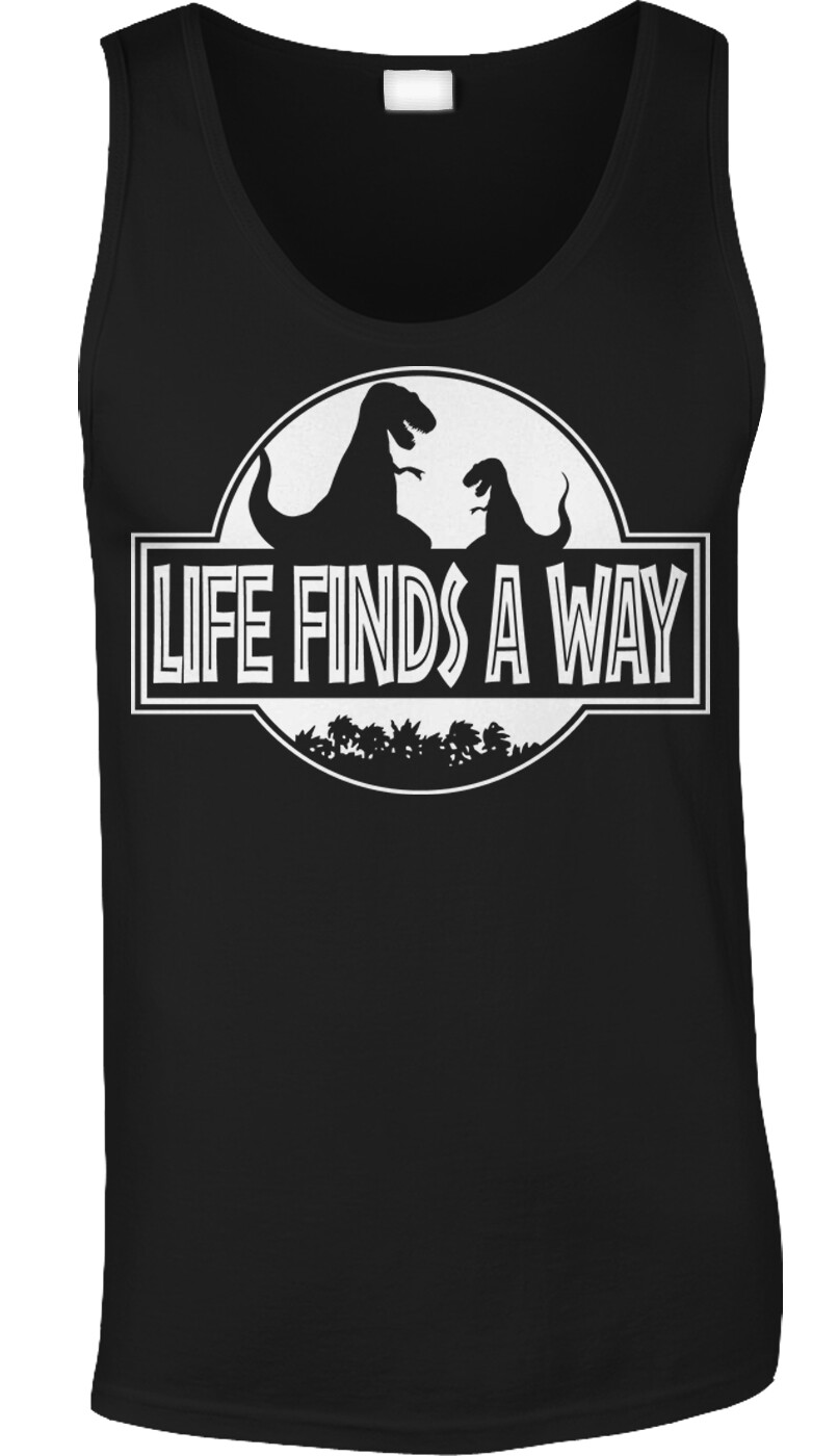 Life Jurassic Park World Pop Culture Funny 90s Movie Quotes TRex Mens Tank