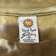 Sun Dog T Shirt Swirl Pattern Hand Dyed Tie Dye Neutral Hippie Cook Forest XL
