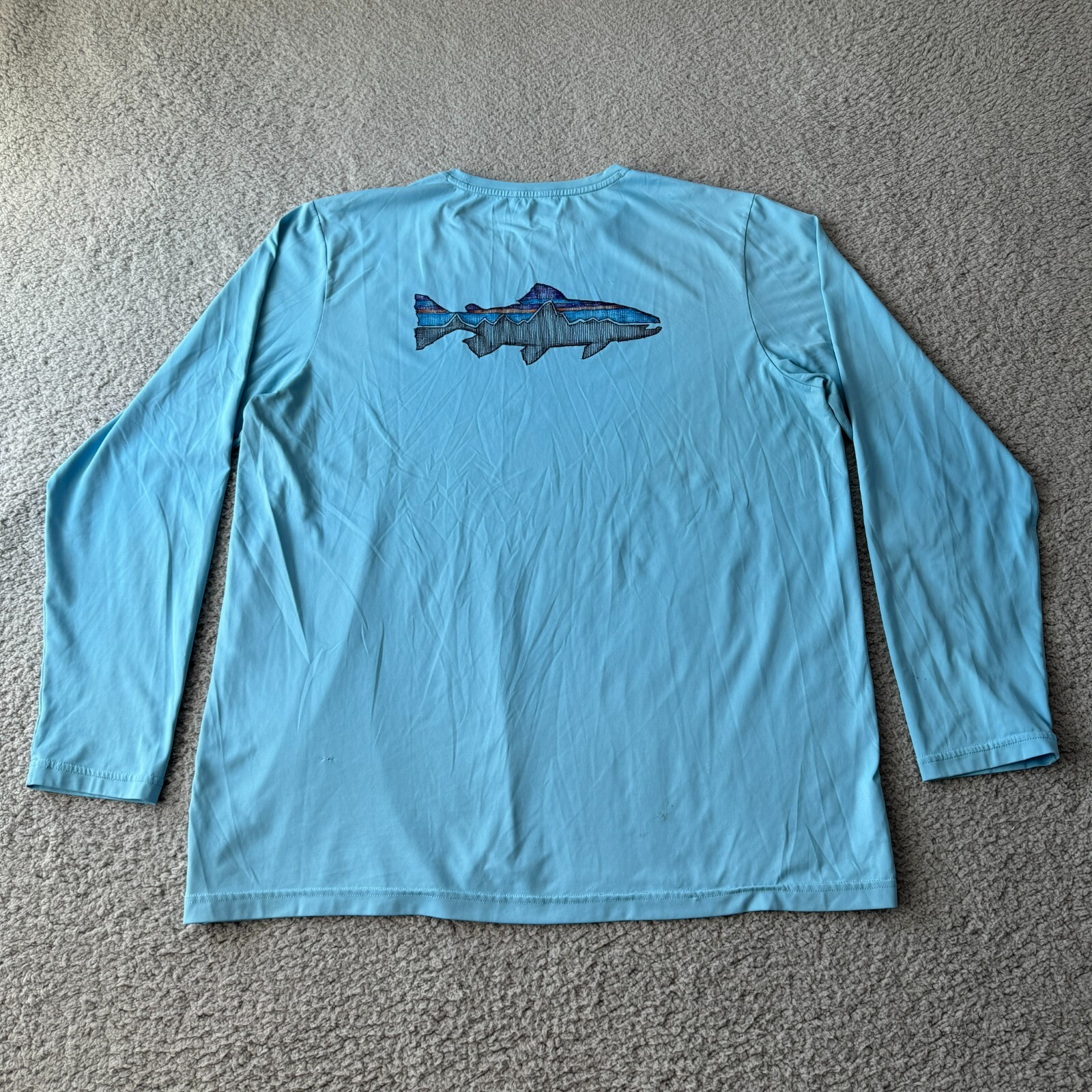 Patagonia T Shirt Mens Extra Large Blue Long Sleeves Swim Beach Summer Outdoor gallery