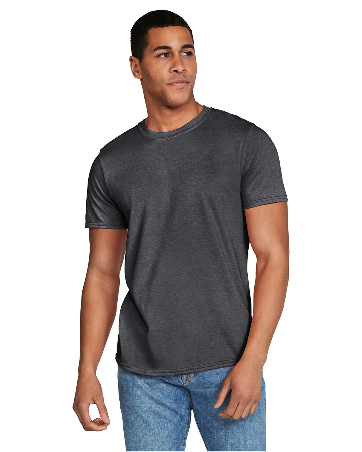 2 Pack Of Gildan Adult Softstyle Stylish T Shirt Casual Plain T-Shirt - G640 gallery