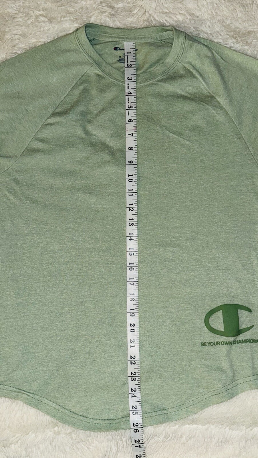 Champion T-Shirt Men's Medium Green Solid Be your Own Champion Pullover Logo gallery