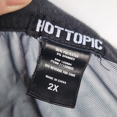 Hot Topic Flame Graphic Crew Neck Short Sleeve T-Shirt 2X Sheer Stretch
