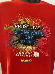 Pride Live’s T Shirt Medium Stonewall Day 06 28 19 Untied Airlines Rainbow