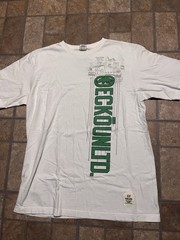Ecko Unltd. White Green Rhino Logo Graphic Cotton Knit Tee Crew Neck L
