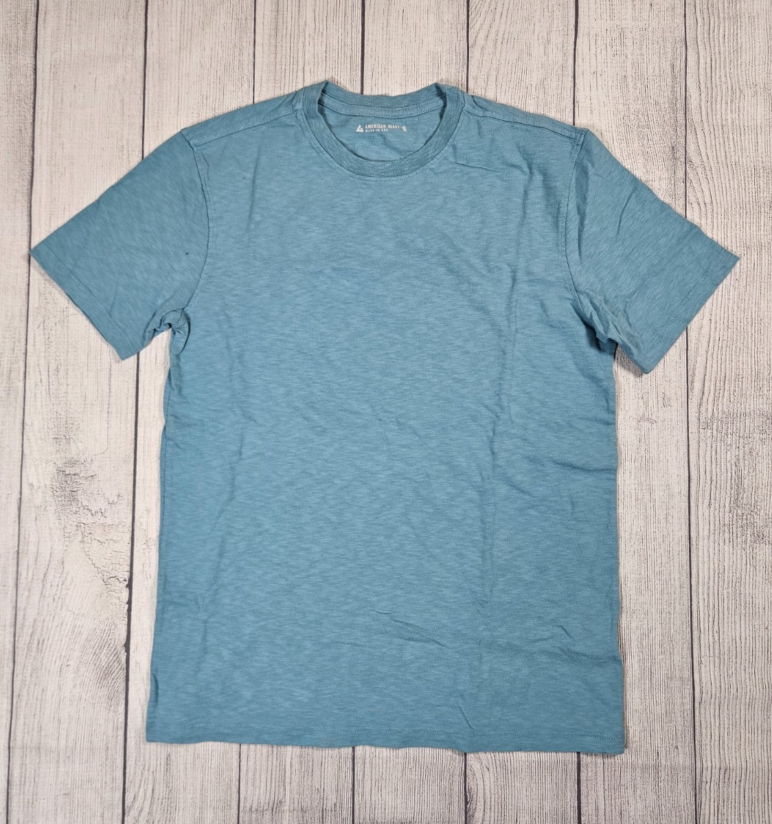 American Giant Classic Crewneck Midweight T-Shirt Mens Small Light Blue Cotton gallery