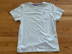 Tommy Bahama White Logo Short Sleeve Cotton Spandex T-shirt Medium Nice