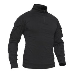 Men’s Firm Active Shirts Camping Atheletic Training T-Shirts 1/4 Zip Ripstop Top