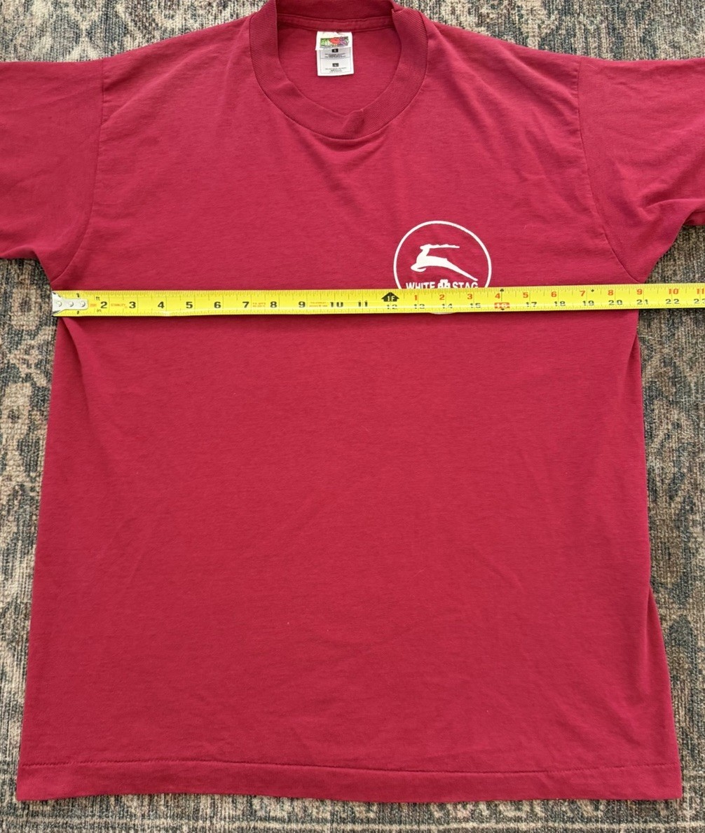 VTG 90s White Stag Single Stitch T Shirt Ski Hirsch-Weis Sportswear SZ L Hiking gallery