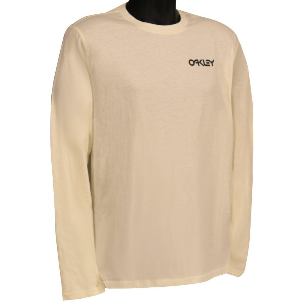 Oakley Thruster Long Sleeve Tee Mens Size XL Bone White Cream Logo T-Shirt gallery