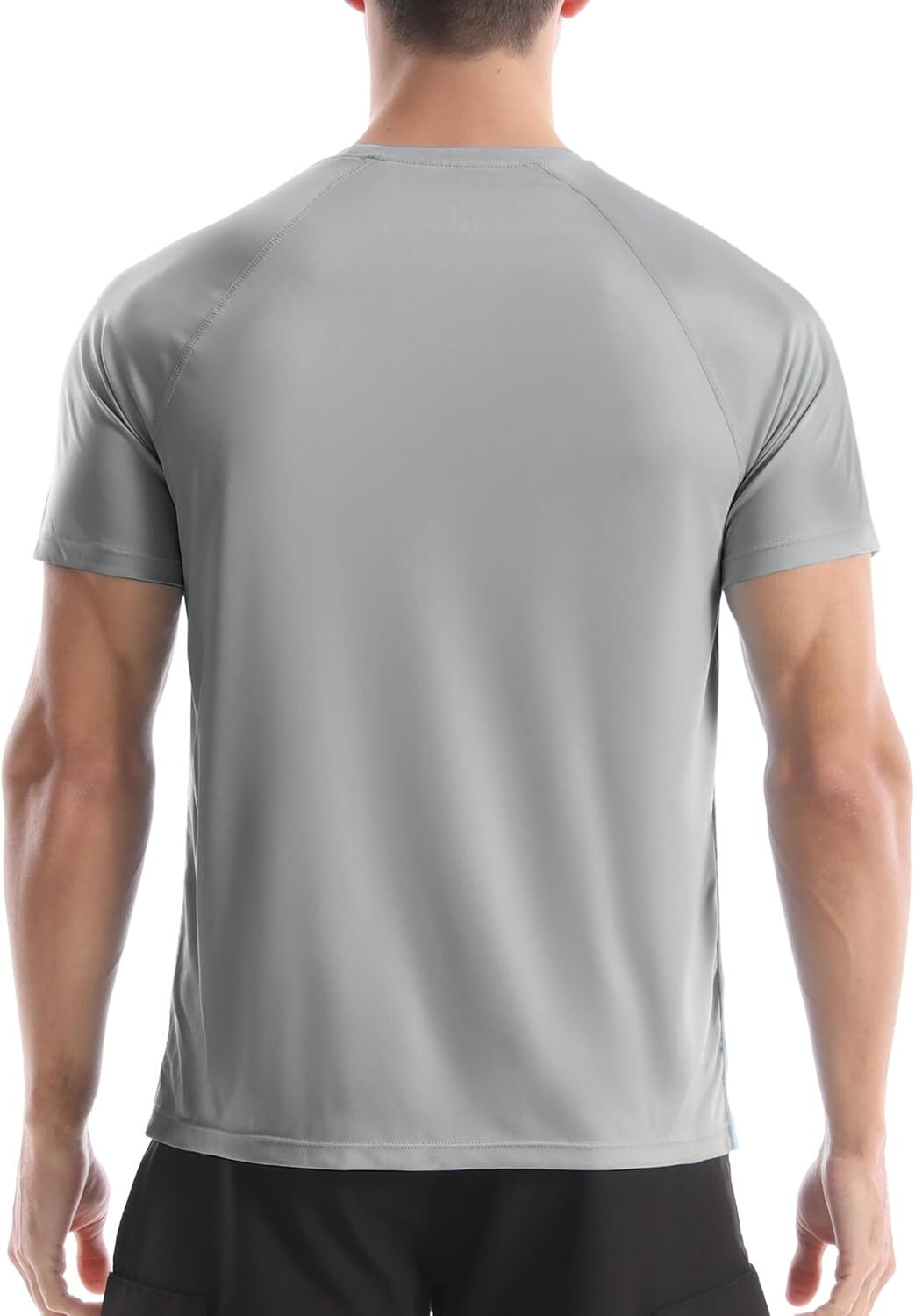Men's UPF 50+ Quick Dry Rash Guard Short Sleeve Swim Shirt for Surfing Fishing gallery