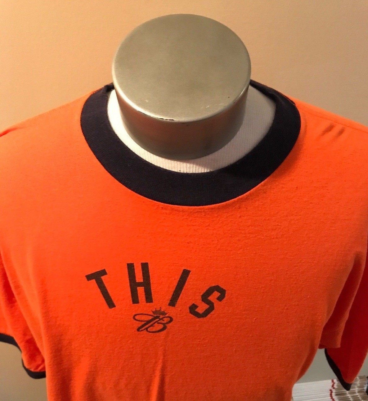 Budweiser This Bud 4 U Orange Delta Pro Weight Men's T Shirt 2XL Vintage VGC gallery