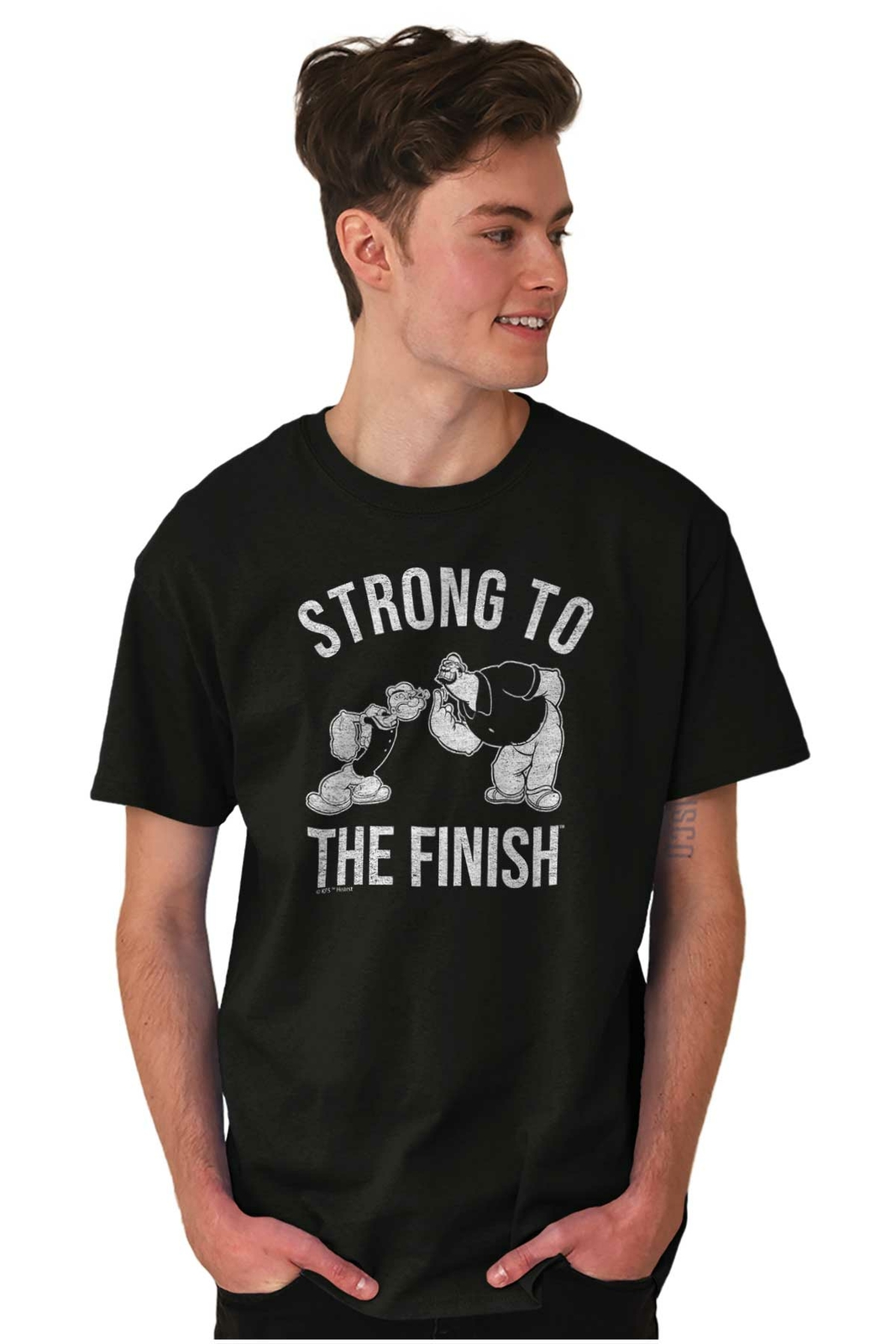 Vintage Popeye Bluto Strong Gym Workout Gift Mens Casual Crewneck T Shirts Tees gallery