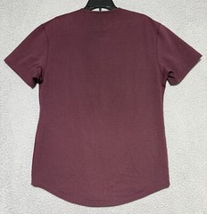 Bylt Drop Cut Lux S/S Performance Stretch Burgundy White Polka dots Mens Large