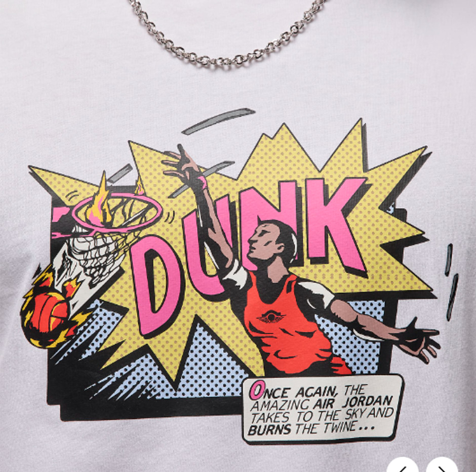 Nike Men's Air Jordan Brand Dunk Tee White/Multi FZ1939-100 i gallery