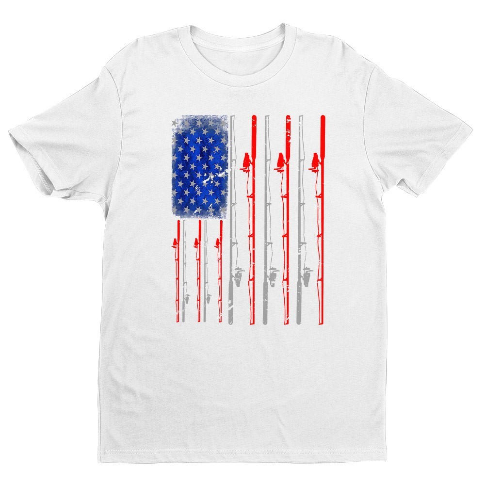 Fishing American Flag Unisex T-shirt | Father's Day Fishing Gifts gallery
