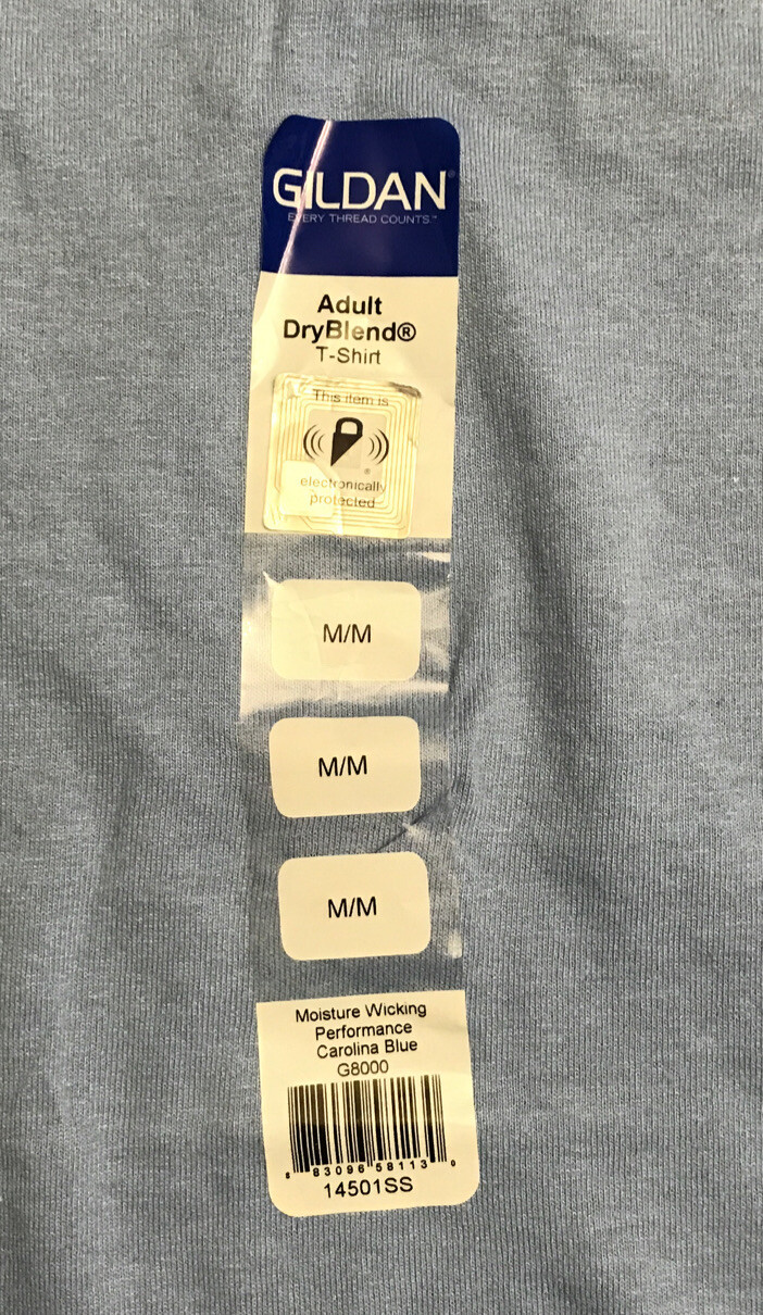 NEW Gildan Mens Med DryBlend 50/50 Cotton/Poly Plain blue T-Shirt S/S G8000 1422 gallery