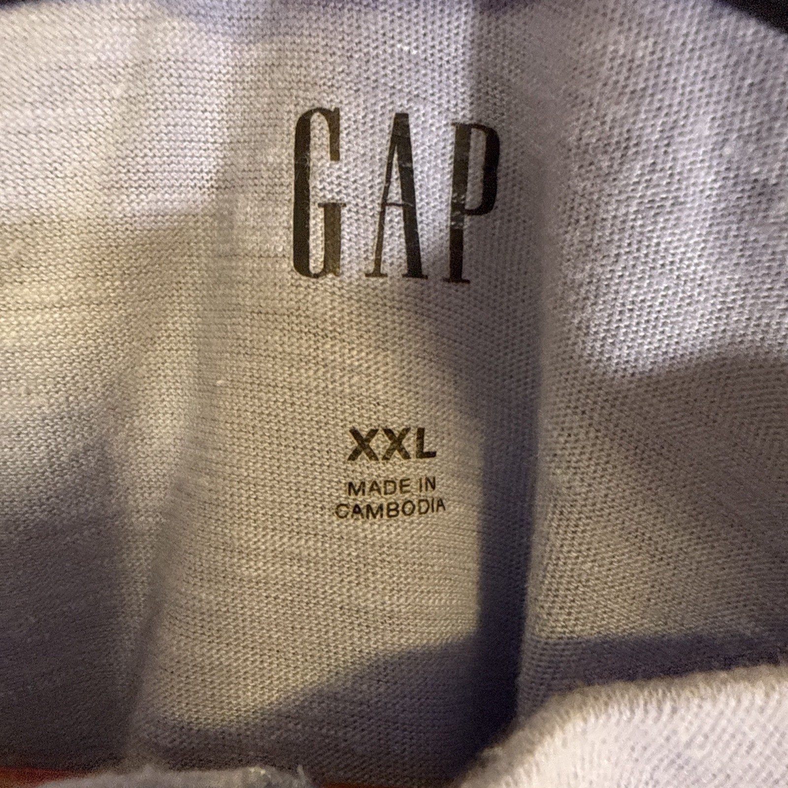 Mens XXL GAP Henley 3 Button Shirt S/S Blue 100% Cotton Relaxed Fit gallery