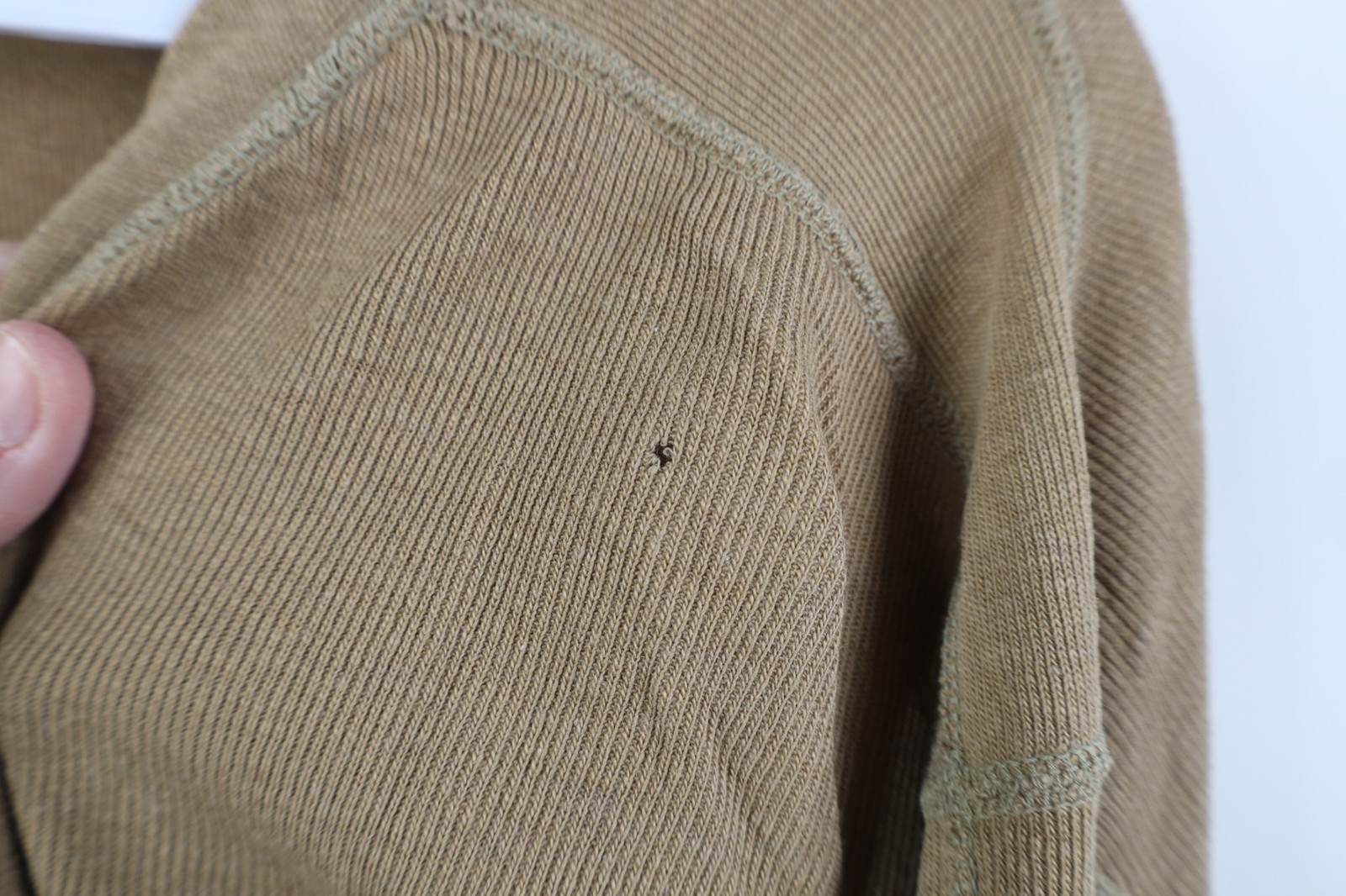 Vtg USGI Mens XL Thrashed Wool Blend Ribbed Knit Henley Undershirt T-Shirt USA gallery