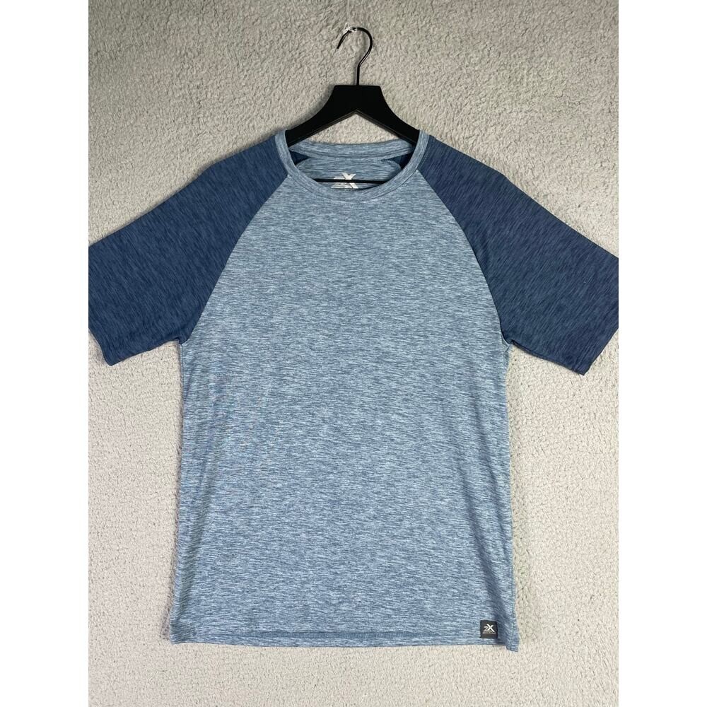ZeroXposur Men’s Blue Raglan Active Short Sleeve Shirt Size S Lightweight
