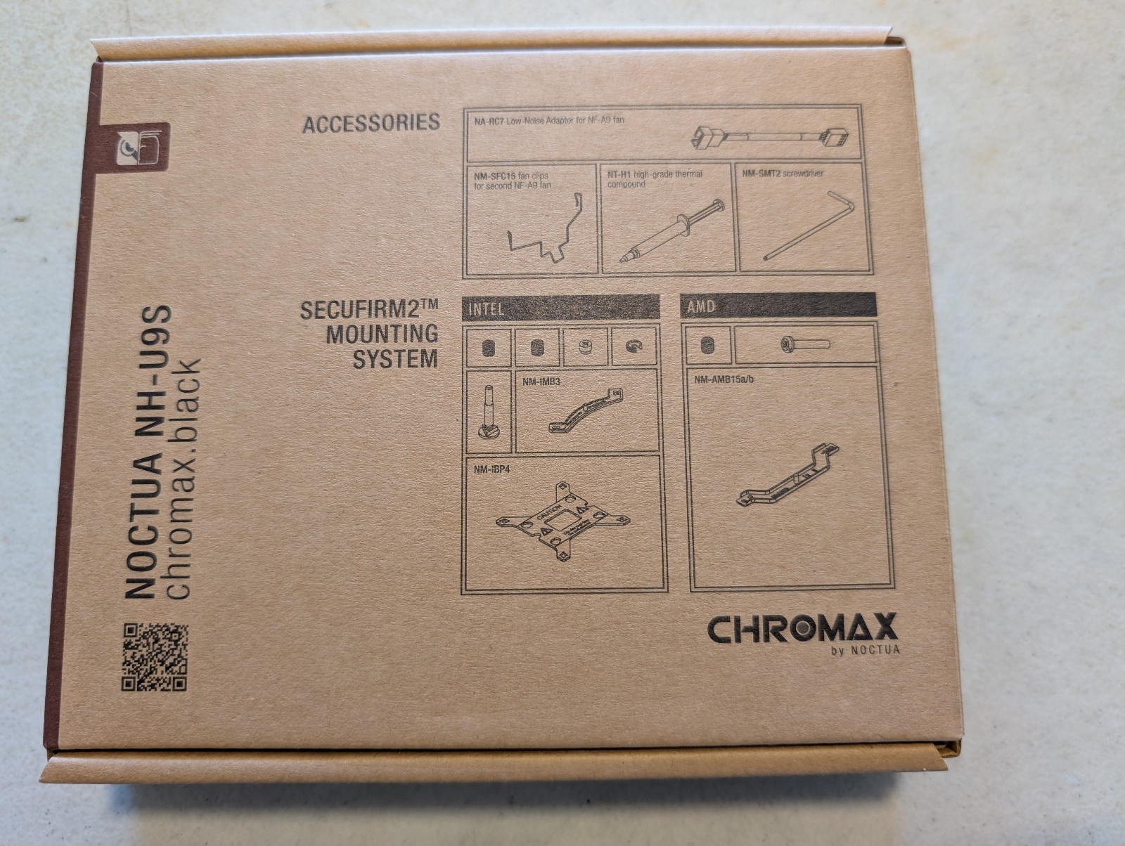 Noctua NH-U9S chromax.black CPU Cooler with Mounting Bracket - AMD/Intel