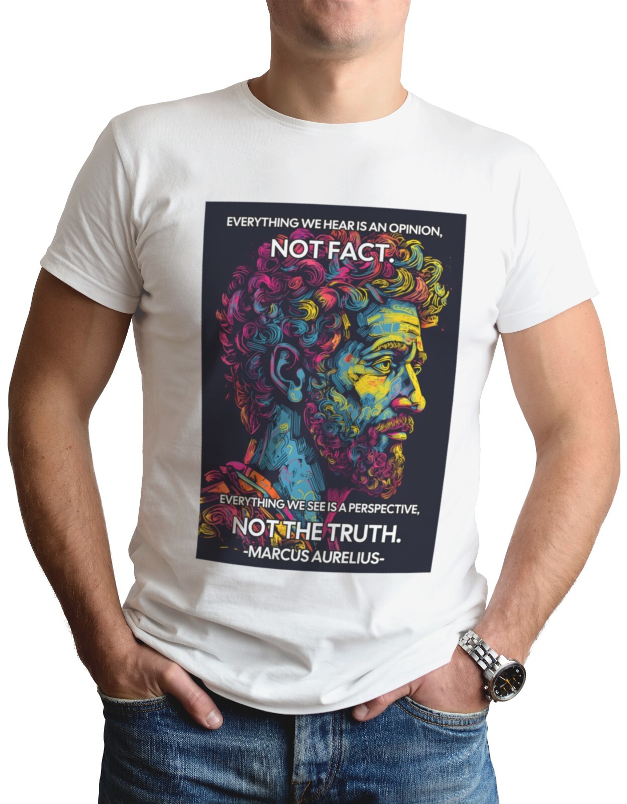 Marcus Aurelius Quote T-Shirt Pop Art Philosopher Philosophy Meditations Gift gallery