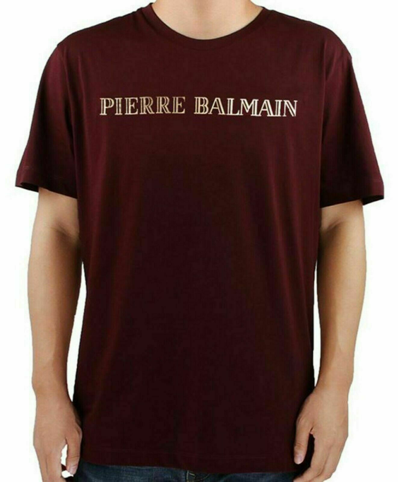Pierre Balmain Mens Iconic Top Logoshirt Gold Logo Shirt Kurzarm T-Shirt 52 XL gallery