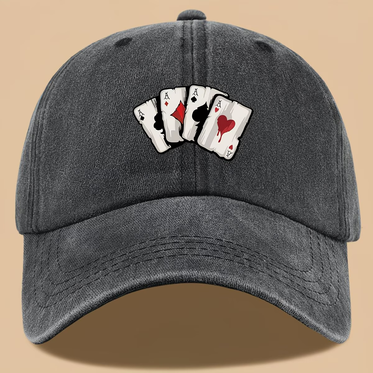 Retro Poker Print Truck Hat - Classic Baseball Cap, Las Vegas Fans- NEW gallery